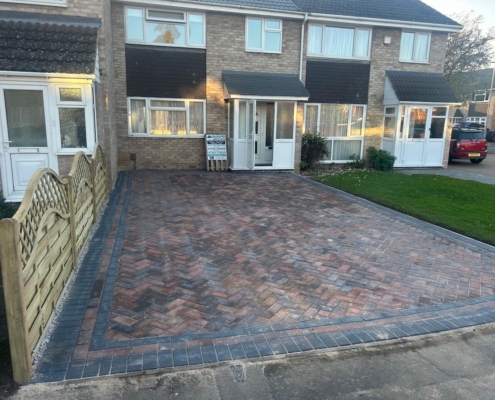 large block paving driveway completed in Loughborough